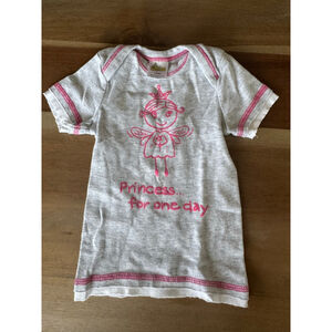 Papagino Gray Pink Princess Tee 9-12 Months